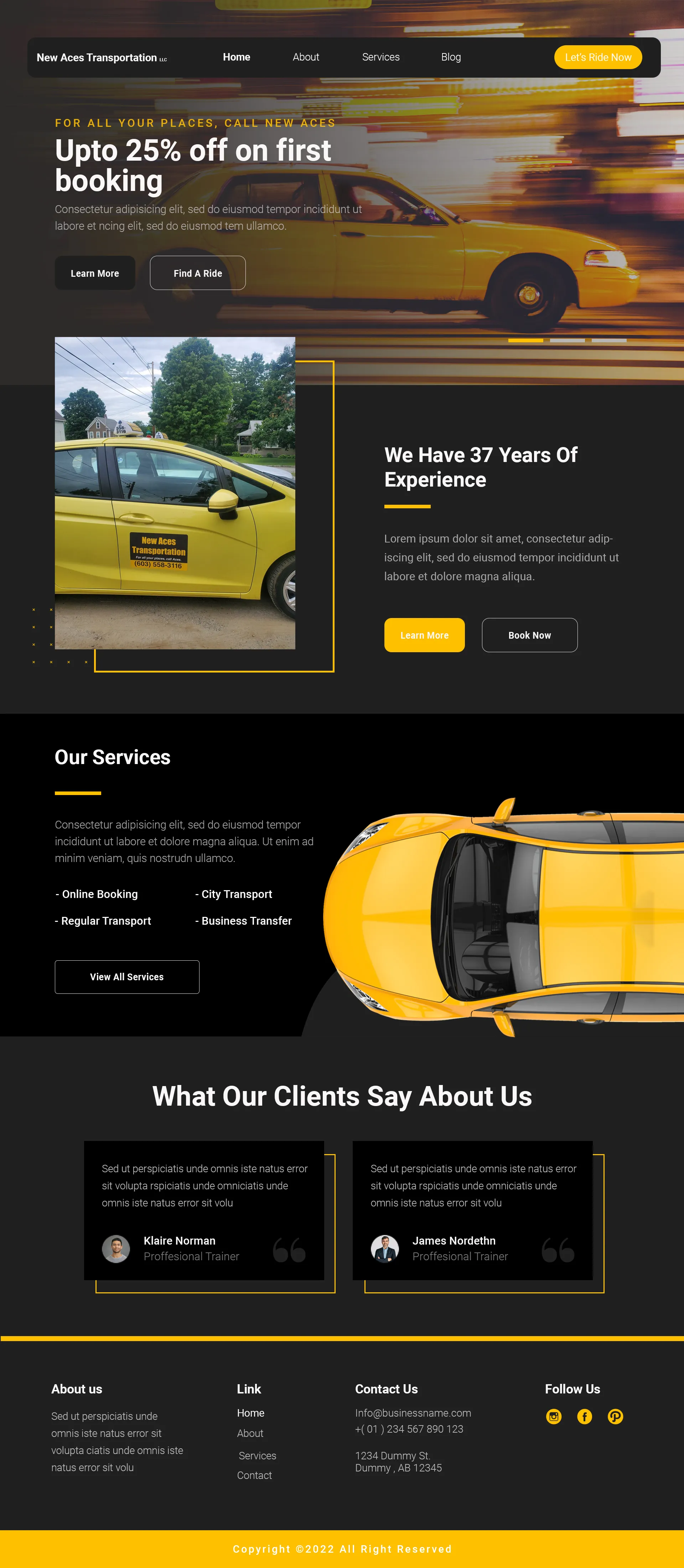 Aces Transports Services LLC Designed & Developd by Silicon Website Designer