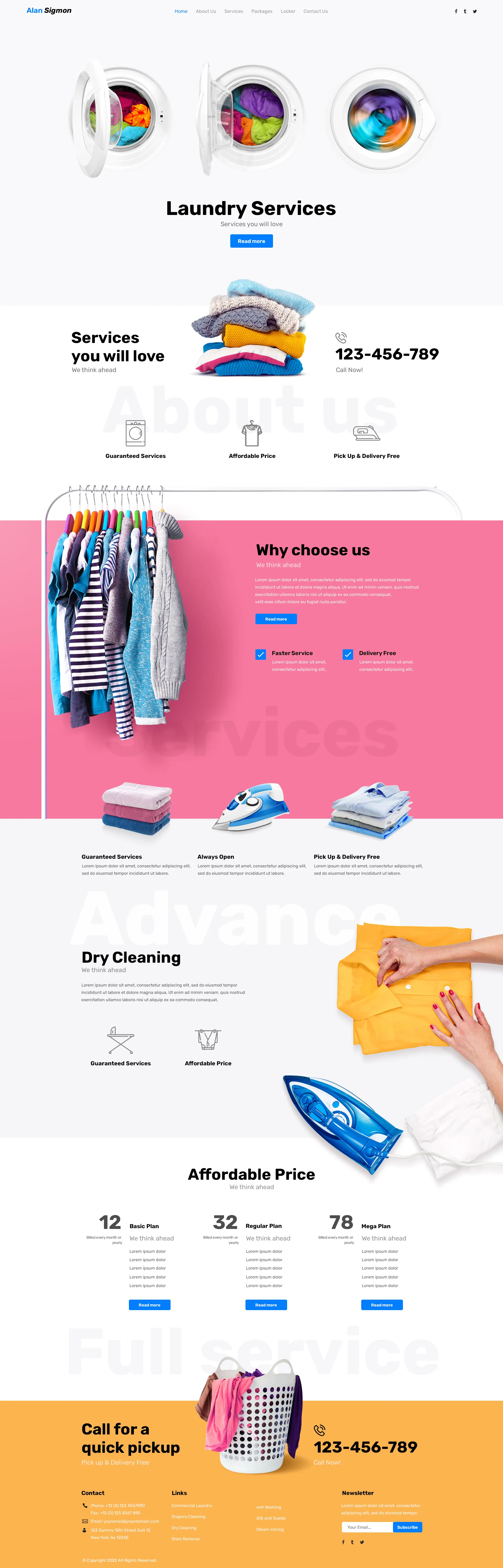 Alan Sigmon Lundary Services Designed & Developd by Silicon Website Designer